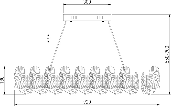 Люстра led подвесная с пластиковым плафоном Bogate's 90376/1_EU