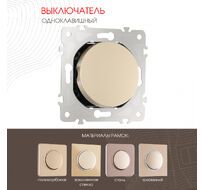 Выключатель одноклавишный 10AX 250V Arte Milano 202.30-1.shampan