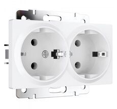 Розетка двойная с заземлением Werkel a062410_WR