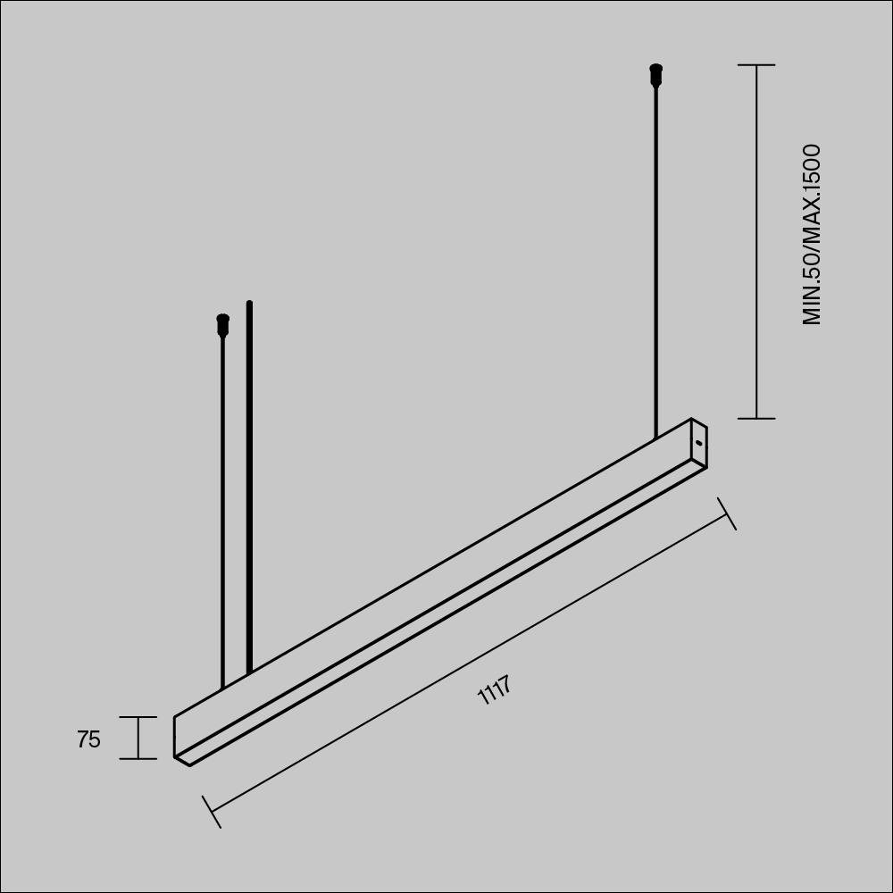 Подвесной светильник Maytoni BASIS P070PL-2.7-3-4K-W_MY