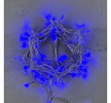 Гирлянда Нить 10м Синяя 24В, 100 LED, Провод Прозрачный ПВХ, IP54 PST100-10-1B