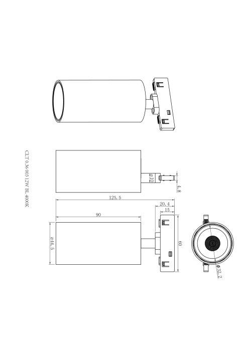 Светильник трековый магнитный Crystal Lux CLT 0.36 003 12W BL 4000K_CR