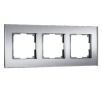 Рамка на 3 поста Senso (серебряный, стекло soft-touch) Werkel a064570_WR