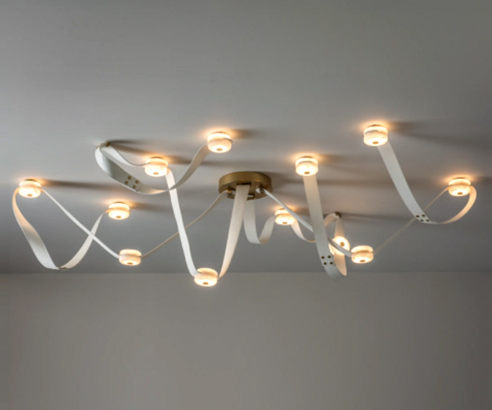 Потолочная люстра белый/латунь Kink Light 08462-12,01(36)_KL