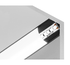 Алюминиевый профиль угловой круглый для ленты до 9,78мм Ambrella Light ILLUMINATION GP2100BK_AMB