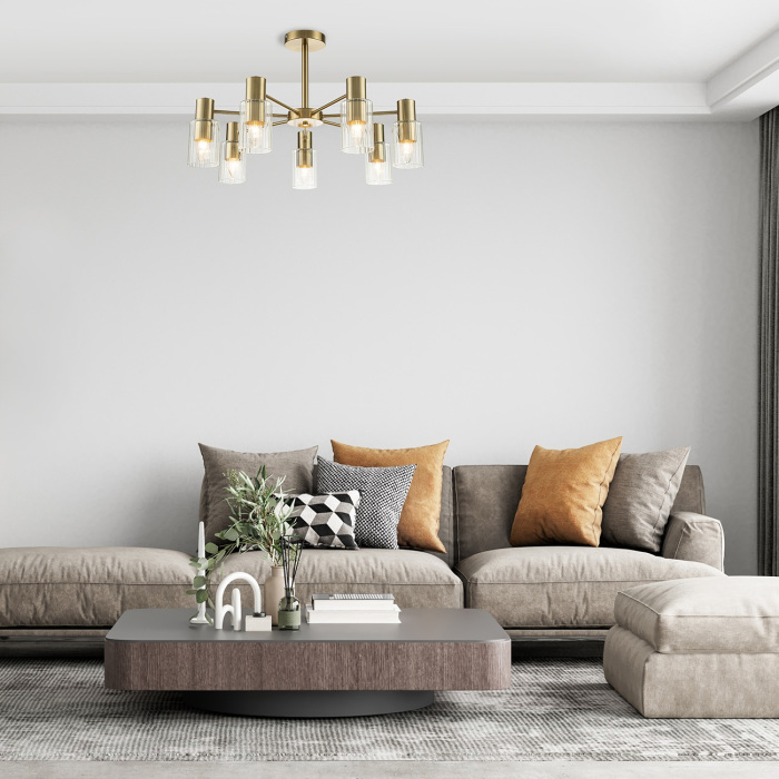 Потолочная люстра на штанге Diversity Escada 2120/7P Gold_ESC