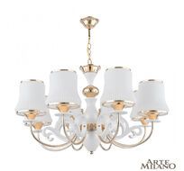 Подвесная люстра Arte Milano Florentina 301097/8 Wh/Gd