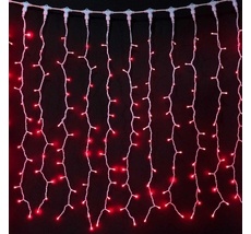 Гирлянда Занавес 1 x 3 м Разноцветный 24В, 420 LED, Провод Белый Каучук, IP65 AUG420-8-1EPRGB