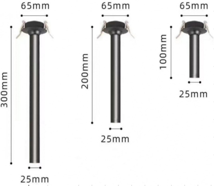 Встраиваемый спот iLedex Telescope 999.3W-300 BK_IX