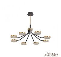 Подвесная люстра на штанге Arte Milano Ferrara 276079/8 BK/GD