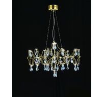 Подвесная люстра светодиодная с пультом и хрустальными подвесками K9 MyFar MR2652-57P-50CD