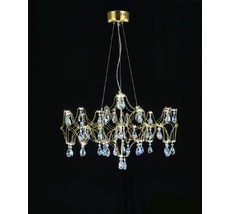 Подвесная люстра светодиодная с пультом и хрустальными подвесками K9 MyFar MR2652-57P-50CD