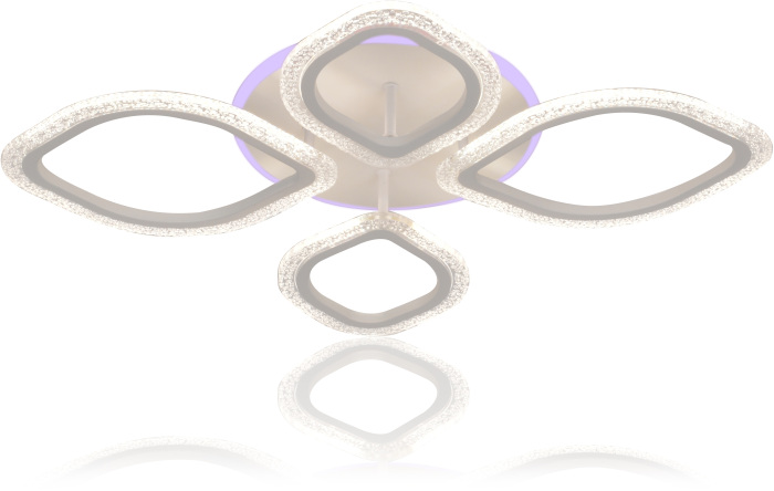 Люстра (+ночной режим) с пультом потолочная светодиодная 10251/4 LED*70+5W Escada 10251/4LED BL_ESC