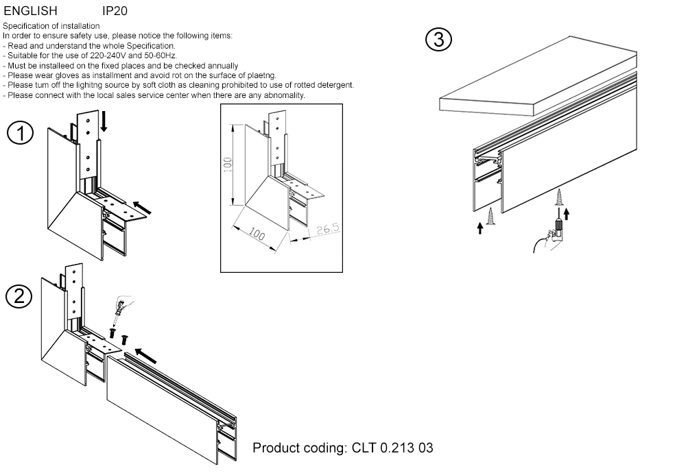 Внешний соединитель угловой для накладного магнитного шинопровода Crystallux SPACE CLT 0.213 03 WH_CR