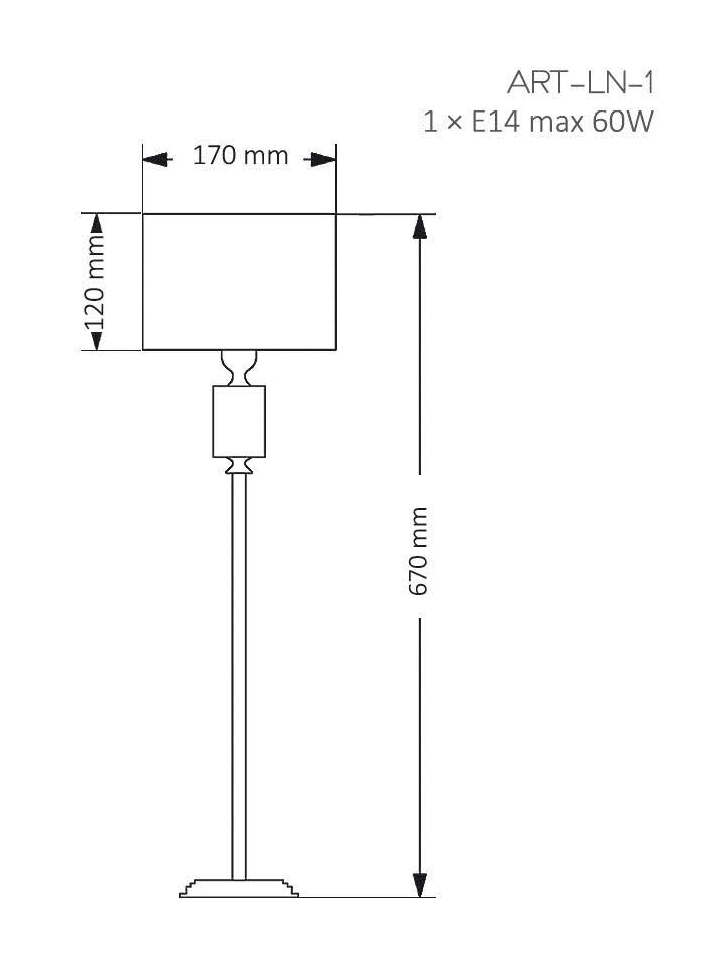 Настольная лампа Kutek Artu ART-LN-1(N)
