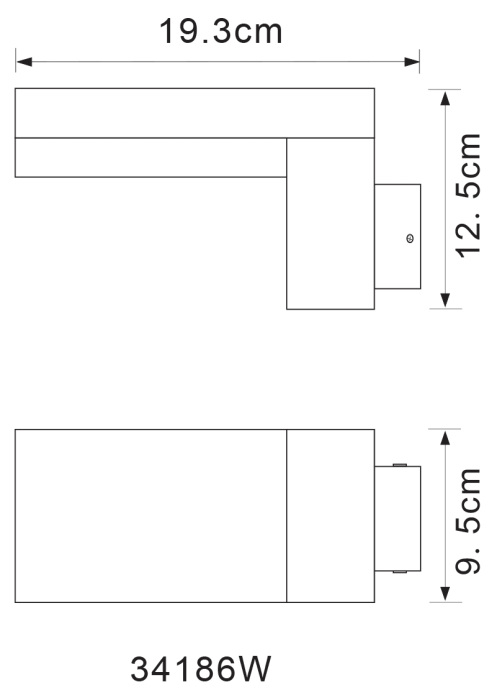Уличный настенный светильник SLICE OSKARI 34186W_GL