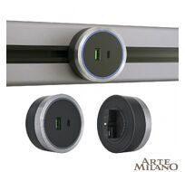 Трековая розетка Arte Milano track-sockets 380066TS LED/USB-Type-C Grey