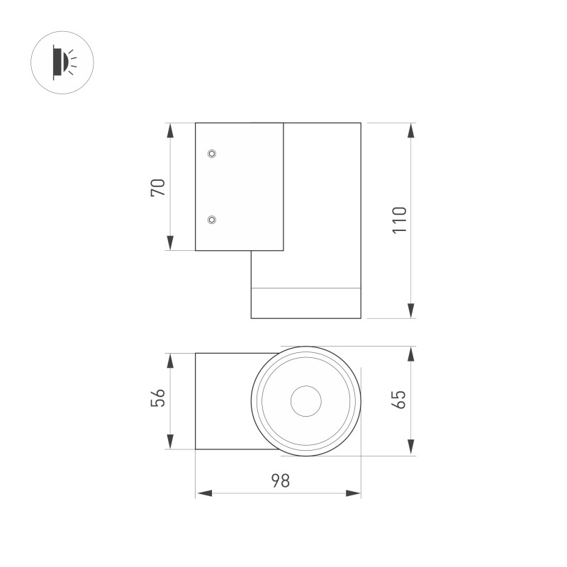 Уличный настенный светильник Arlight LGD-RAY-WALL 049984(1)_ARL