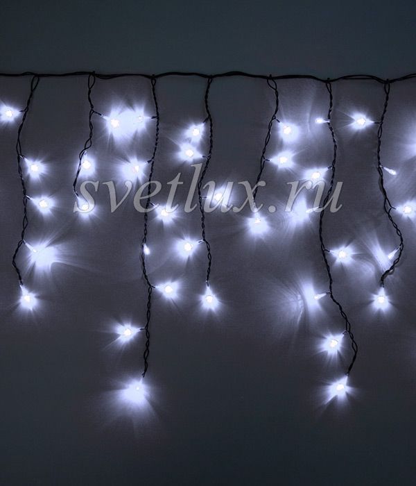 

Гирлянда Бахрома 4,9 x 0,5 м Белая 220В, 240 LED, Провод Черный ПВХ, IP54 02-024, 02-024