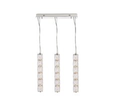 Подвесной светильник Newport Горизонтальная композиция 8240 из трех подвесных светильников хром №93_NP