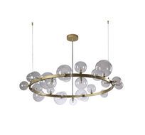 Подвесная люстра Crystallux AGATA AGATA SP24 V2 GOLD/TRANSPARENTE_CR