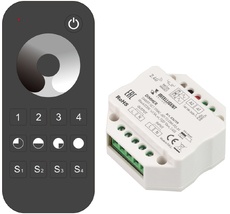 INTELLIGENT Диммер SMART-SET-TRIAC-601-72-DIM-PD-IN Black (230V, 1x1.5A, x4, ПДУ 10кн, 2.4G) (IARL, IP20 Пластик, 5 лет) 036199 Arlight 036199_ARL