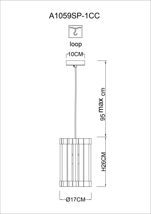 Подвесной светильник Arte Lamp CARAVAGGIO A1059SP-1CC