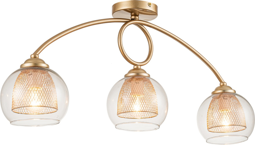 Потолочный Люстра 3х40Вт E14, металл/стекло, шампань (плафоны шарики) Escada 284/3_ESC