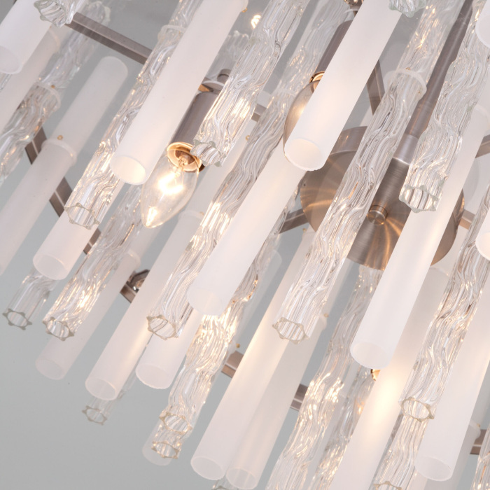 Потолочная люстра WiFi на штанге 367/9 Bogate's 367/9 Smart никель_EU