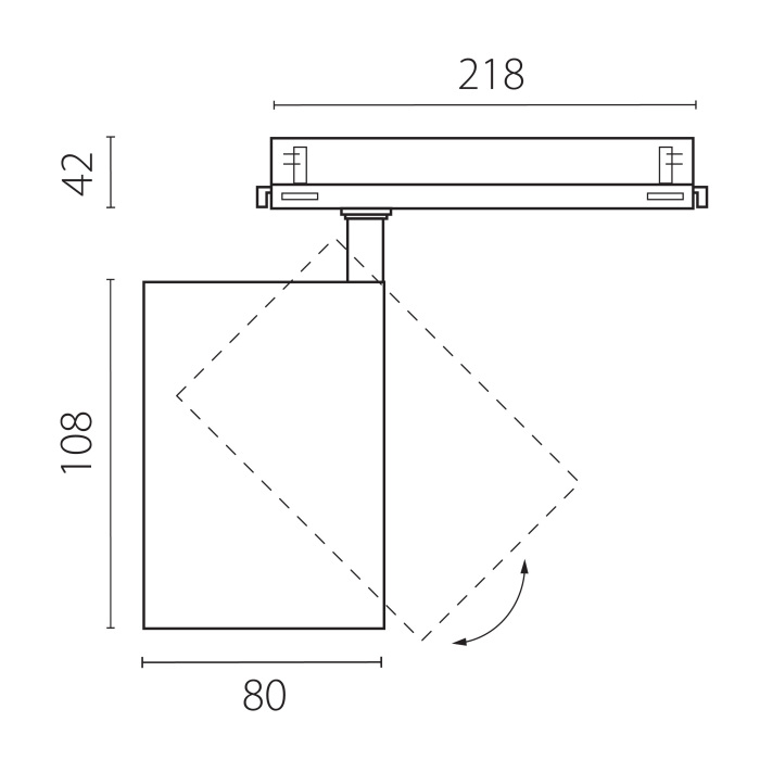 Трековый светильник с управлением DALI Lightstrar Alta Base A5347DALI_LS