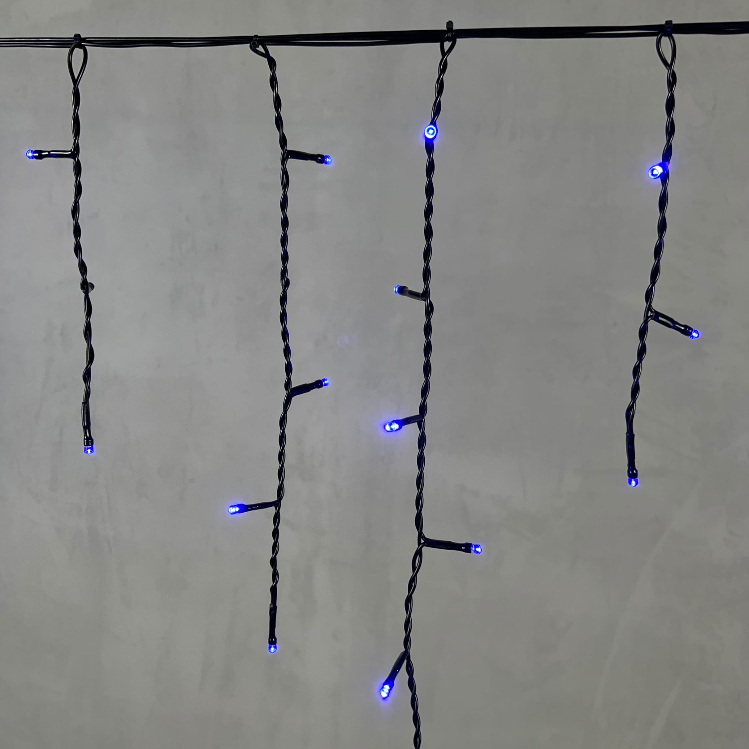 Гирлянда Бахрома 3,1 x 0,5 м Синяя 220В, 150 LED, Провод Черный ПВХ, IP54 PIL150-11-2B