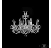 Хрустальная люстра Bohemia Ivele Crystal 1402/8/195 Ni Balls Tube_BI