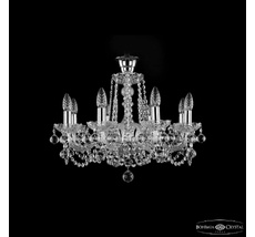 Хрустальная люстра Bohemia Ivele Crystal 1402/8/195 Ni Balls Tube_BI