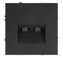Розетка компьютерная встраиваемая VOLTUM S70 двойная RJ45+RJ45 VLS060207