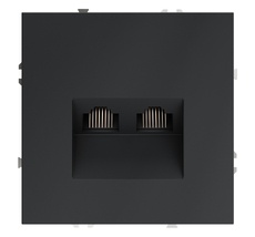 Розетка компьютерная встраиваемая VOLTUM S70 двойная RJ45+RJ45 VLS060207