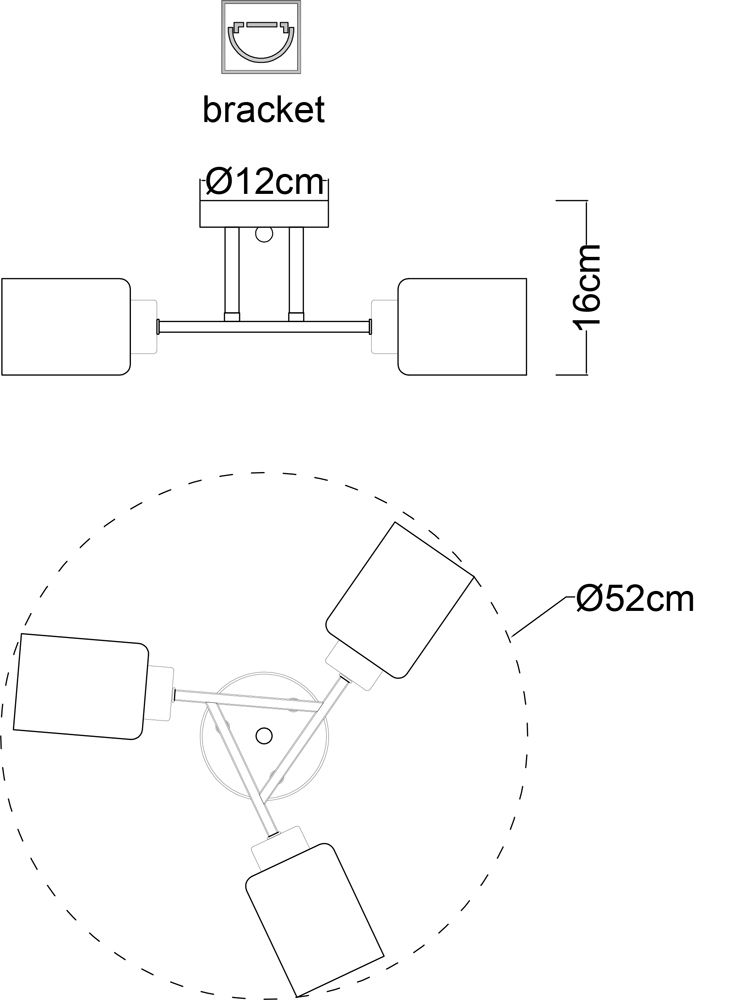 Потолочная люстра ArteLamp CHICAGO A1547PL-3BK