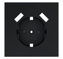 Накладка для розетки Voltum с заземлением и защитными шторками с USB A+A S70 VLS000907