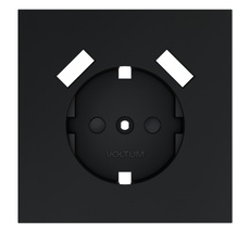 Накладка для розетки Voltum с заземлением и защитными шторками с USB A+A S70 VLS000907