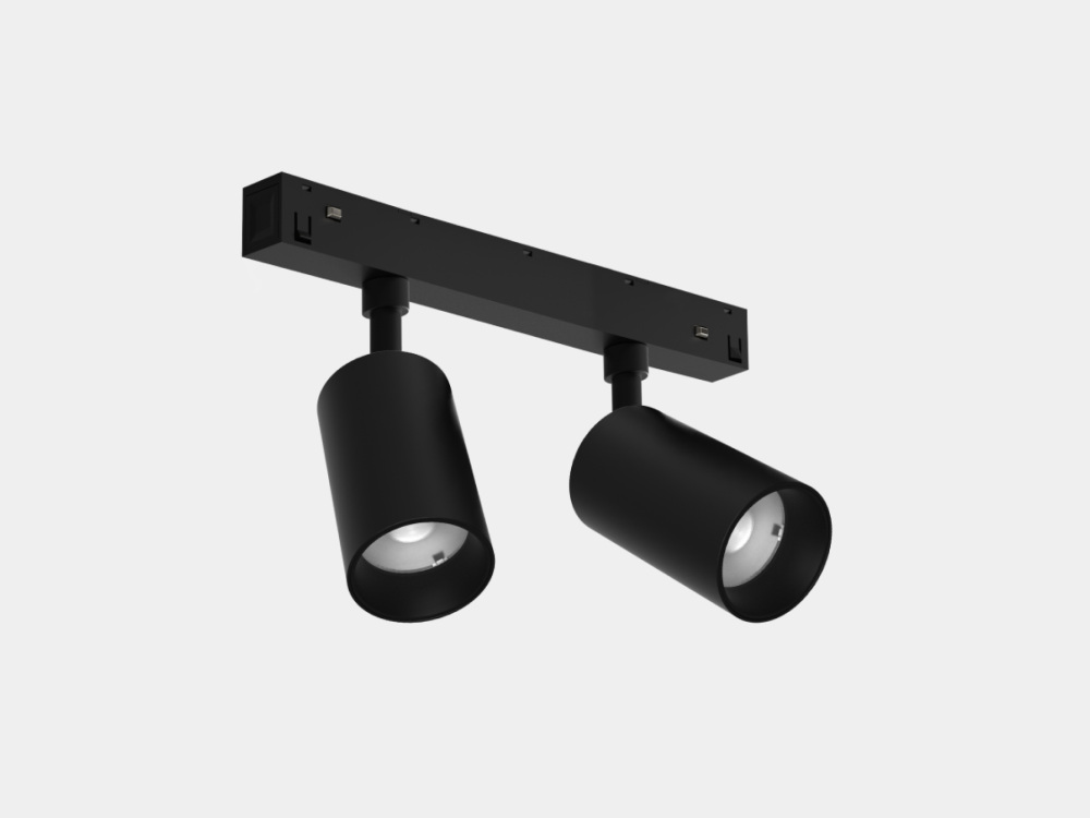 Трековый светильник магнитный, светодиодный, черный, 2*10Вт, 48V, IP20 4000К Lumker SY-LINK-DBS-BL-2/10-NW_SW