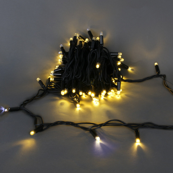 Гирлянда светодиодная 10м 100LED IP65 Sneha A-504A WW/WT FLASH_SN
