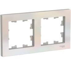 Рамка на 2 поста (жемчужный) Systeme Electric ATN000402