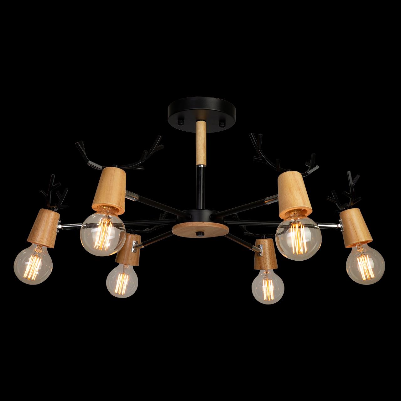 Потолочная люстра Loft IT Black Sven 10024/6 Black_LF