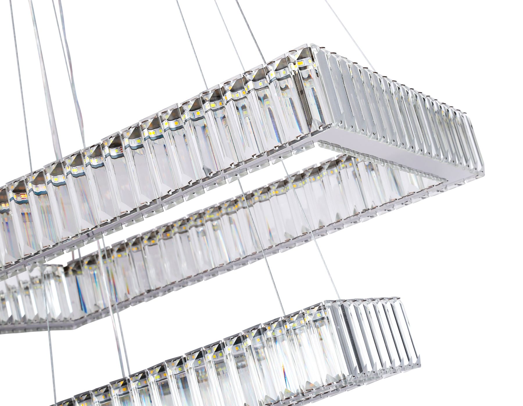 Подвесная люстра Ambrella light светодиодная с хрусталем Traditional TR5005_AMB