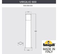 Садовый светильник-столбик FUMAGALLI VIRGILIO DS3.564.000.WYD1L