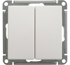 Выключатель встраиваемый двухклавишный (белый) Systeme Electric VS610-256-1-86