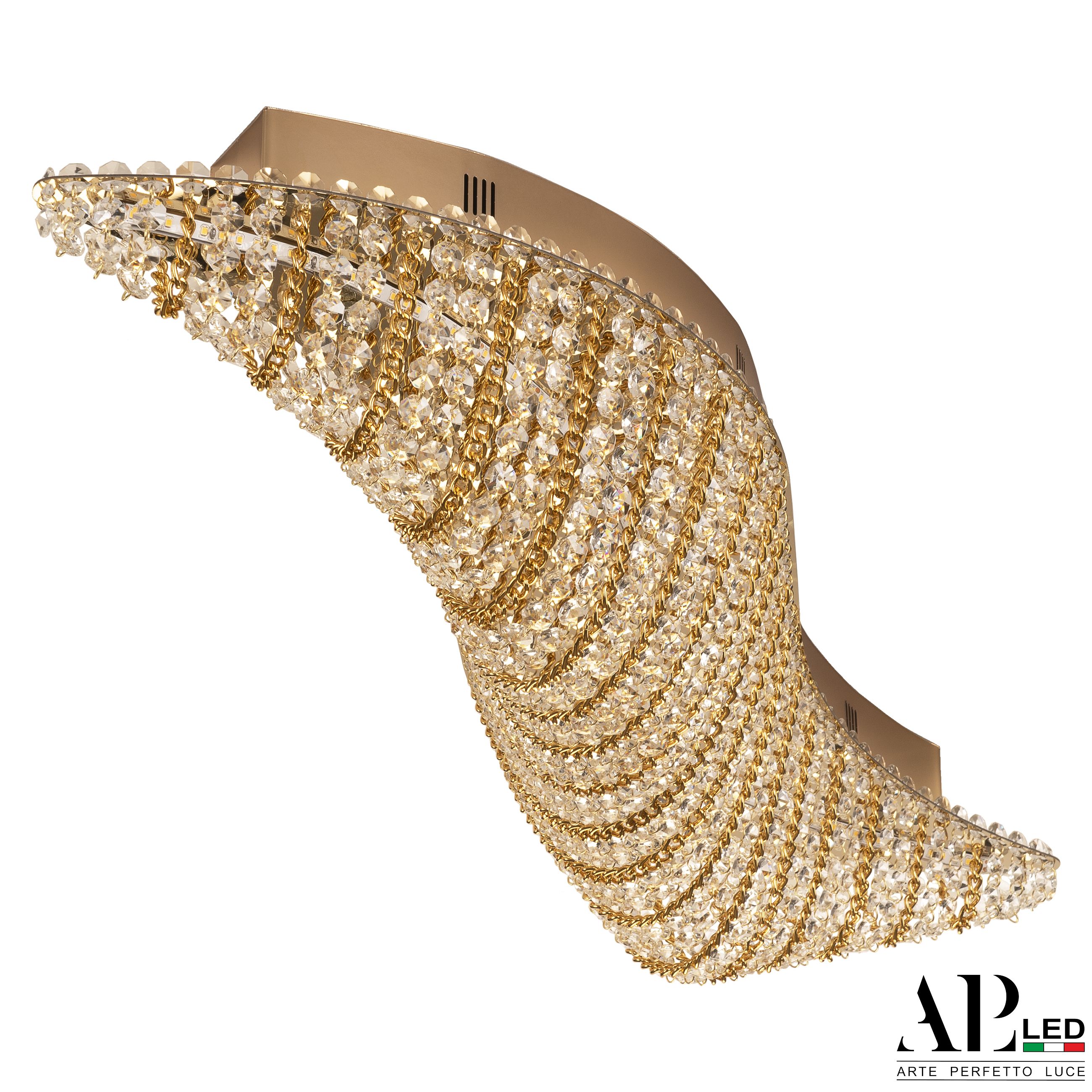 Хрустальная люстра APL LED Sicilia SH507.2.80.M.Gd.3000_BI