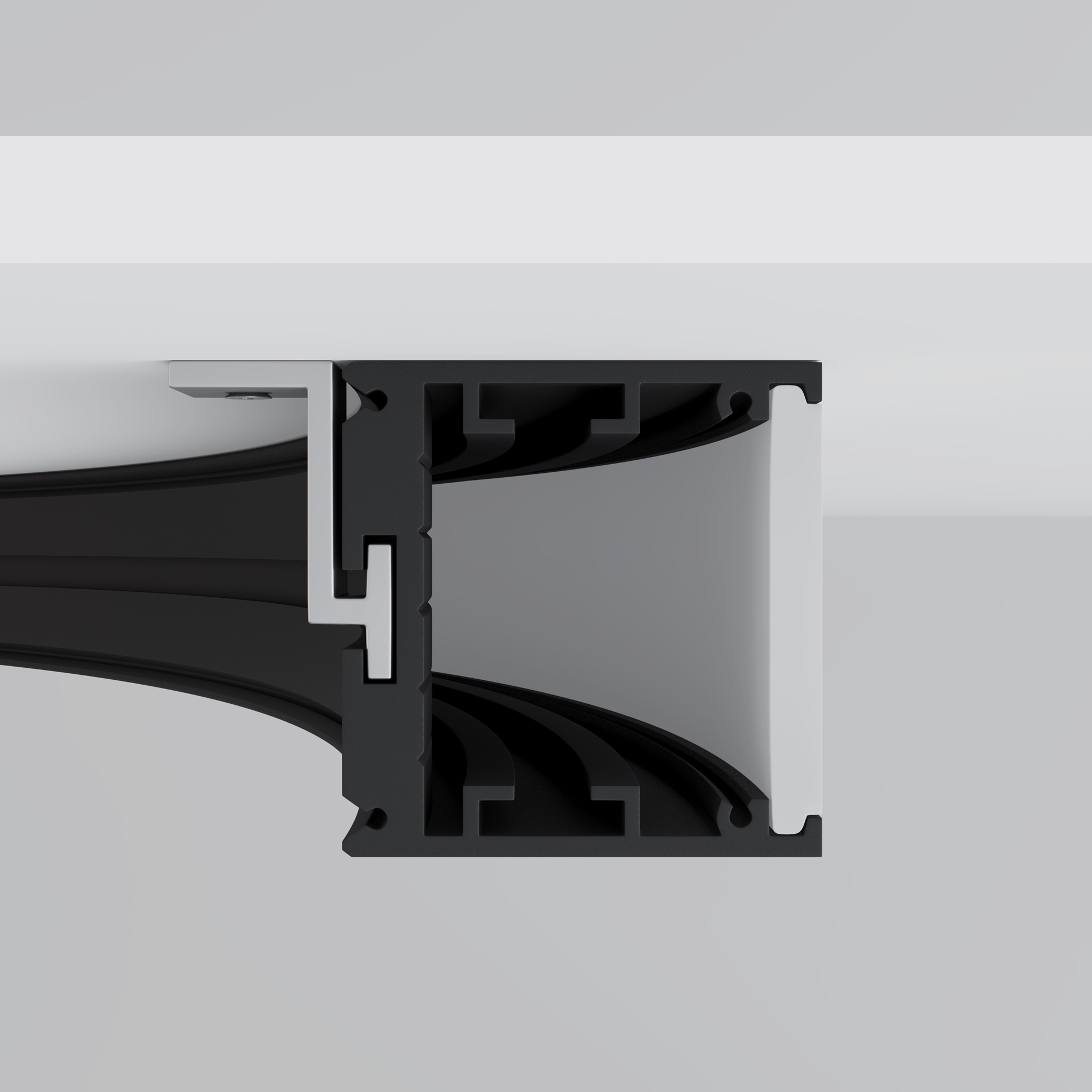 Радиусный профиль внешний 1/4 круга Maytoni ALM-3535R-B-EX-90°-1.5M_MY