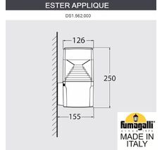 Светильник уличный настенный FUMAGALLI ESTER DS1.562.000.WXD1L