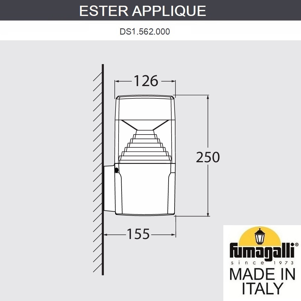 Светильник уличный настенный FUMAGALLI ESTER DS1.562.000.WXD1L