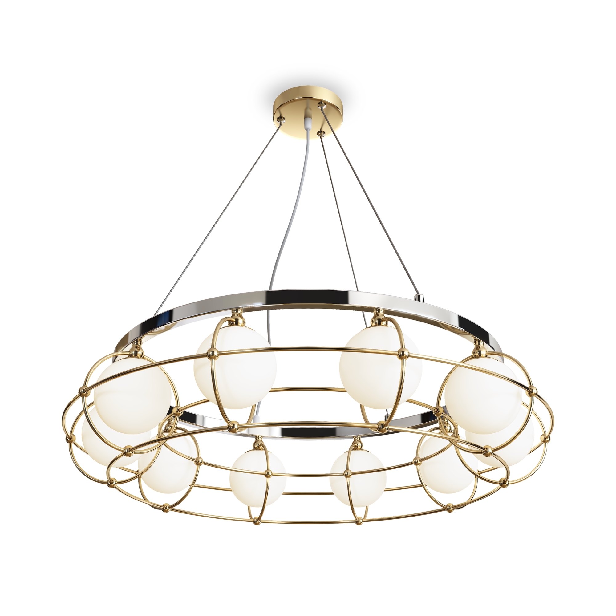 Подвесная люстра Maytoni Carcass MOD312PL-10GCH_MY